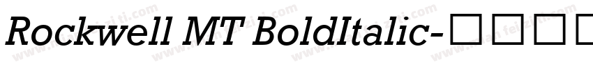 Rockwell MT BoldItalic字体转换